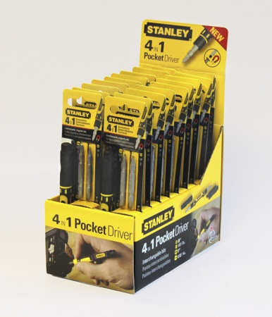 Stanley 66-344M - Отвертка карманная с 2-мя двусторонними вставками Stanley 66-344M - Отвертка карманная с 2-мя двусторонними вставками