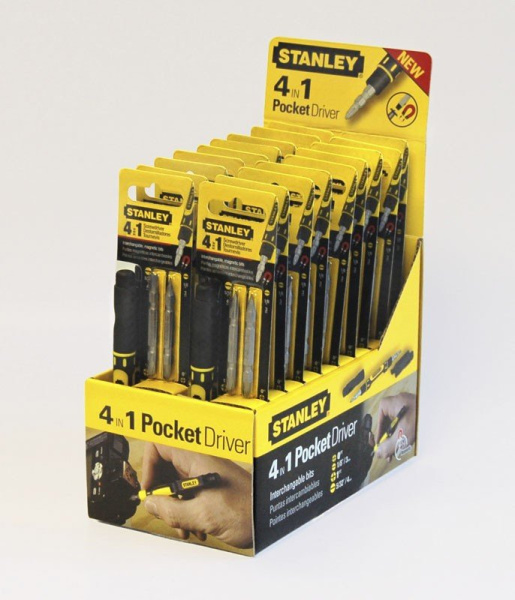 Stanley 66-344M - Отвертка карманная с 2-мя двусторонними вставками Stanley 66-344M - Отвертка карманная с 2-мя двусторонними вставками