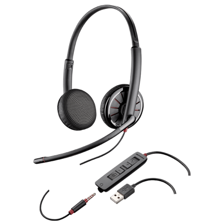 Plantronics BlackWire C325.1 проводная гарнитура  (разъемы USB и jack 3.5мм)