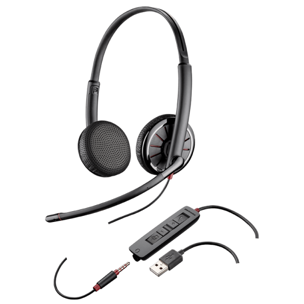 Plantronics BlackWire C325.1 проводная гарнитура  (разъемы USB и jack 3.5мм)