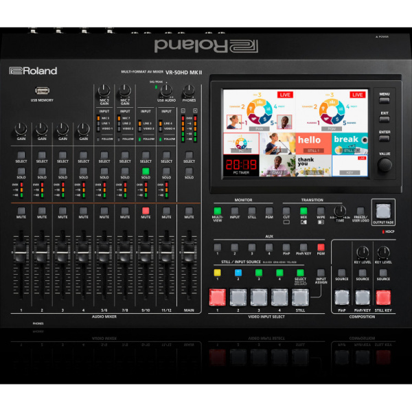 Roland VR-50HD MK II, видеомикшер Roland VR-50HD MK II, видеомикшер