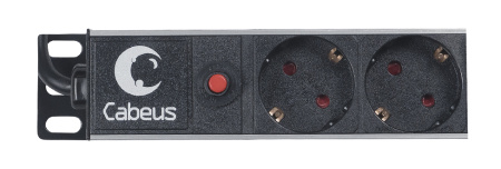 Cabeus, PDU-13P-F-2EU, блок евророзеток для 19" шкафов, 13 розеток, фильтр, 16 A, без выключателя, шнур 2м, алюминиевый корпус, немецкий стандарт Cabeus, PDU-13P-F-2EU, блок евророзеток для 19" шкафов, 13 розеток, фильтр, 16 A, без выключателя, шнур 2м, алюминиевый корпус, немецкий стандарт