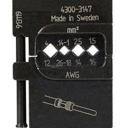 Матрица Pressmaster 4300-3147 - для контактных Pin коннекторов: 0.14 - 1 мм2 и 1.5 мм2 и 2.4 мм2 и 4 мм2