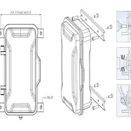 J&R JR102-SC-Y-SIP, промышленный IP-телефон с крышкой, с 1 кнопкой, 2 SIP аккаунта, RJ45, WAN/LAN 