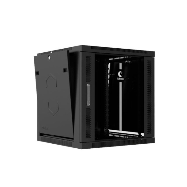 Cabeus, SH-05F-9U60/35-BK, шкаф телекоммуникационный настенный 19" 9U 600x350x501mm (ШхГхВ) дверь стекло, цвет черный (RAL 9004) Cabeus, SH-05F-9U60/35-BK, шкаф телекоммуникационный настенный 19" 9U 600x350x501mm (ШхГхВ) дверь стекло, цвет черный (RAL 9004)