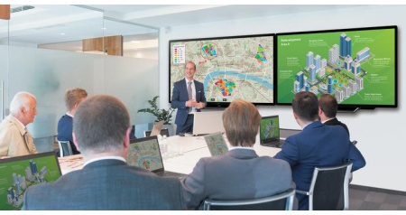 Интерактивная панель 80", LСD, 300 Кд, 4K (3840x2160), 4000:1, HDMI, DisplayPort, VGA, 10+10 Вт, 73 кг, UV2A, Fanless, Мультитач 30 касаний