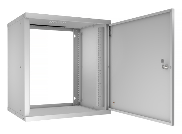 Cabeus, WSC-05D-12U55/45m, шкаф телекоммуникационный настенный 19" 12U, серия LIGHT разборный, дверь металл, цвет серый Cabeus, WSC-05D-12U55/45m, шкаф телекоммуникационный настенный 19" 12U, серия LIGHT разборный, дверь металл, цвет серый