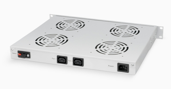 Cabeus, JG03t, модуль вентиляторный 19", глубина 320 mm, 4 вентилятора, с цифровым термодатчиком Cabeus, JG03t, модуль вентиляторный 19", глубина 320 mm, 4 вентилятора, с цифровым термодатчиком