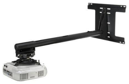 Настенный кронштейн для проектора Peerless-AV PSTK-028, расстояние от стены 163–849 мм, нагрузка до 22 кг, крепление(паук) PRGS-UNV в комплекте, цвет черный