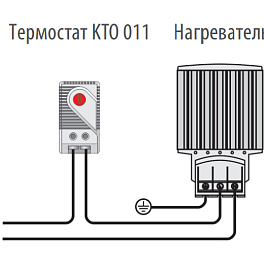 Cabeus, KTO011, термостат нормально-замкнутый 0-60°C для обогрева, с креплением