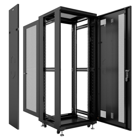 Cabeus, ND-05C-42U80/80-BK, шкаф монтажный телекоммуникационный 19" 42U 800x800x2055mm (ШхГхВ), цвет черный (RAL 9004)  Cabeus, ND-05C-42U80/80-BK, шкаф монтажный телекоммуникационный 19" 42U 800x800x2055mm (ШхГхВ), цвет черный (RAL 9004)