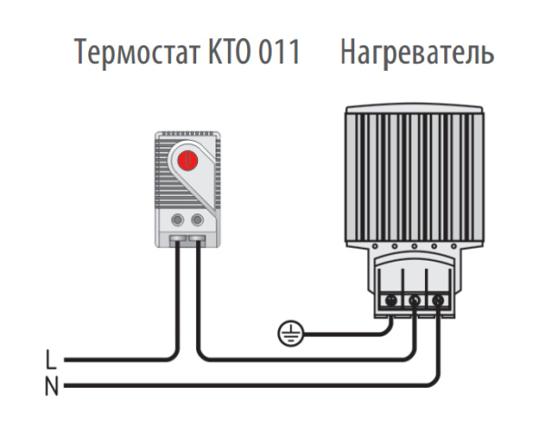 Cabeus, KTO011, термостат нормально-замкнутый 0-60°C для обогрева, с креплением Cabeus, KTO011, термостат нормально-замкнутый 0-60°C для обогрева, с креплением