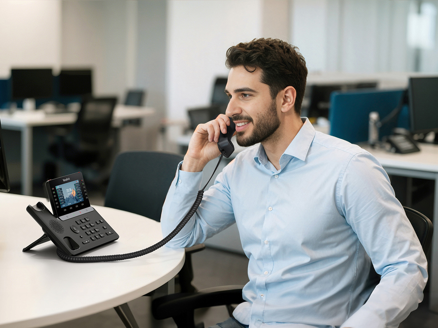 Yealink SIP-T85W, ip-телефон (5,5" экран, WiFi, Bluetooth, USB, PoE, GigE, без видео, без БП)