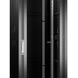 Cabeus, SH-05C-42U60/100-BK, шкаф монтажный телекоммуникационный 19" 42U 600x1000x2055mm (ШхГхВ), цвет черный (RAL 9004) 