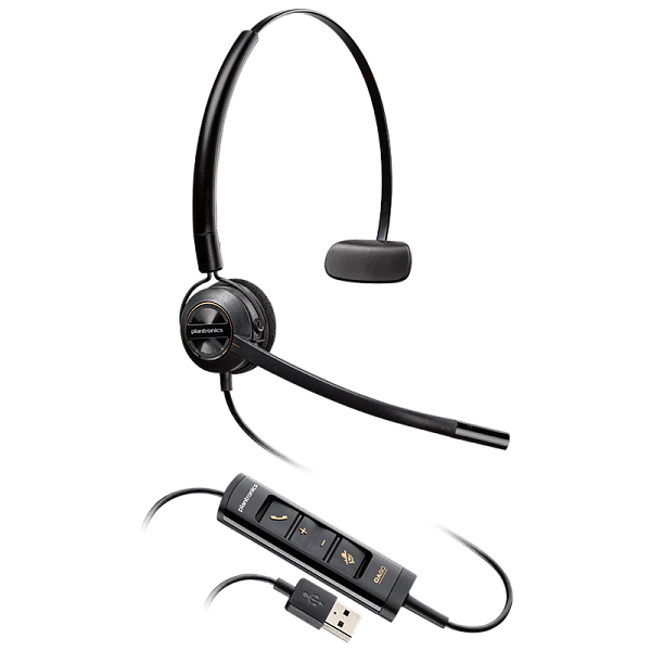 Plantronics EncorePro HW545 USB NC (PL-HW545-USB), профессиональная USB-гарнитура для компьютера