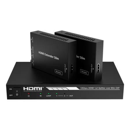 Prestel SP-H2-12T60, набор из сплиттера и приемников HDMI 2.0