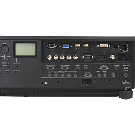 Одночиповый DLP-проектор 8500 лм (без объектива), WUXGA 1920 x 1200, 16:10, две лампы, 2500:1, без объектива. Разъемы: HDMI x 2, DVI-D x 1, HDBaseT x 1. Вес 16,6кг. Черного цвета