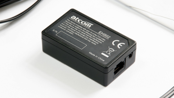 ATCOM EHS02, электронный микролифт для телефонов A41, A41W, A48x, A68x для подключения беспроводных гарнитур Plantronics