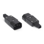 Cabeus, IEC-320-C14, вилка С14 разборная, 10А, 250 V, черная