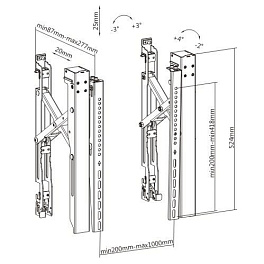 Кронштейн для видеостены Lumi LVW06-Arm (45&quot;-80&quot;)