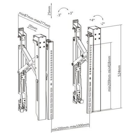 Кронштейн для видеостены Lumi LVW06-Arm (45&quot;-80&quot;)