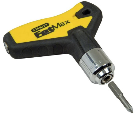 Stanley 0-79-153 - ОТВЕРТКА "FATMAX" С Т-ОБРАЗНОЙ РУКОЯТКОЙ С ХРАПОВЫМ МЕХАНИЗМОМ В НАБОРЕ 26-ТЬЮ ВСТАВКАМИ (27 ПРЕДМЕТОВ)