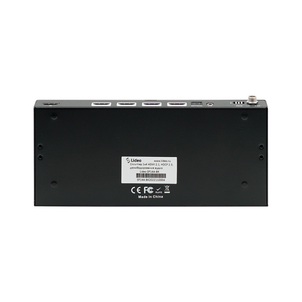 Lideo SP14A-8K, сплиттер HDMI 1x4