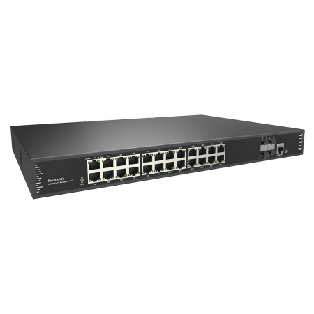 Prestel NS2-24C1-600P-4F10, управляемый PoE L2+ коммутатор