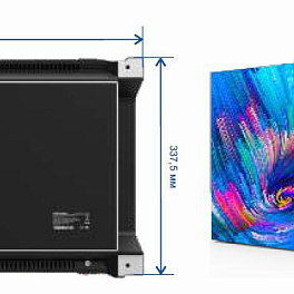 Светодиодный экран, внутреннее применение, малый шаг пикселя 1,2 мм, фронтальный доступ, размер панели 600х337,5х76 мм