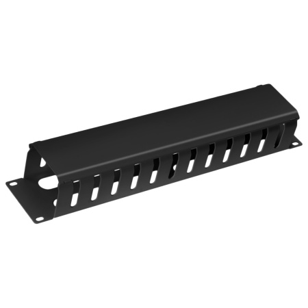 Cabeus, JB07-2U-BK, кабельный органайзер 19" 2U с крышкой, металлический, цвет черный (RAL9004) Cabeus, JB07-2U-BK, кабельный органайзер 19" 2U с крышкой, металлический, цвет черный (RAL9004)