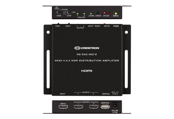 Crestron HD-DA2-4KZ-E, распределительный усилитель hdmi 1:2