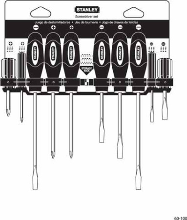 Stanley 0-60-100 - Набор отверток BASIC, 10 шт Stanley 0-60-100 - Набор отверток BASIC, 10 шт