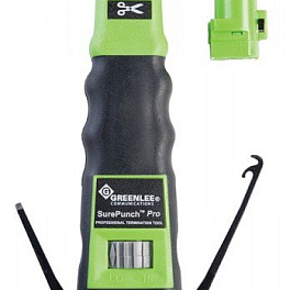 Greenlee SurePunch Pro PDT (PT-3587) - ударный инструмент для расшивки кабеля на кросс с лезвиями 66, 110 и фонариком