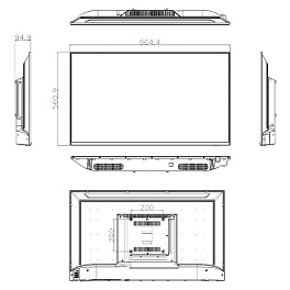 Uniview MW3243-F-V, ЖК панель 43" 4K UHD