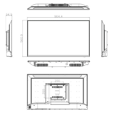 Uniview MW3243-F-V, ЖК панель 43" 4K UHD