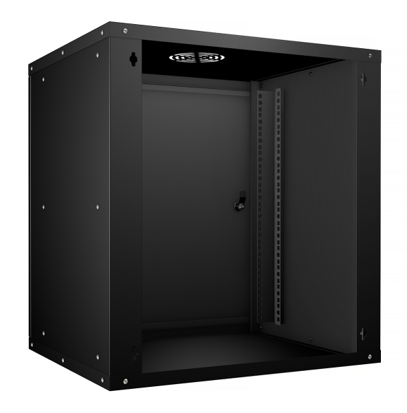 Cabeus, WSC-05D-12U55/45m-BK, шкаф телекоммуникационный настенный 19" 12U, серия LIGHT разборный, дверь металл, цвет черный Cabeus, WSC-05D-12U55/45m-BK, шкаф телекоммуникационный настенный 19" 12U, серия LIGHT разборный, дверь металл, цвет черный