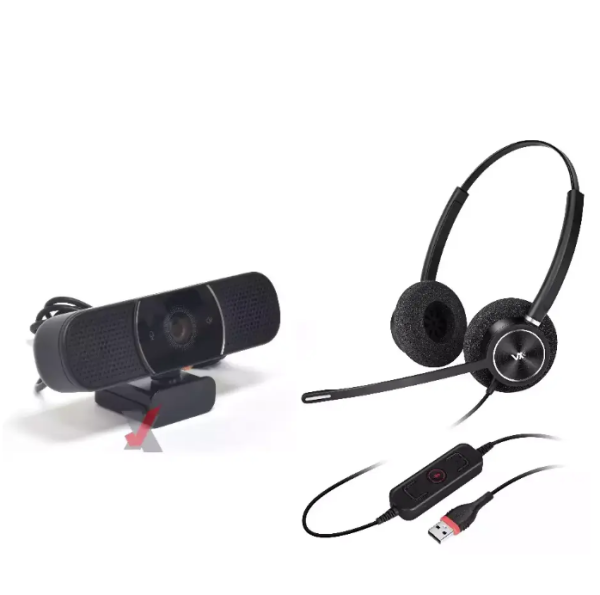 VoiceXpert VXV-110-300D, комплект для персональной конференцсвязи (вебкамера VXV-110-UMS + гарнитура VXH-300D)