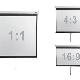 Экран настенный Digis DSOD-1104, формат 1:1, 100" (186x189), MW