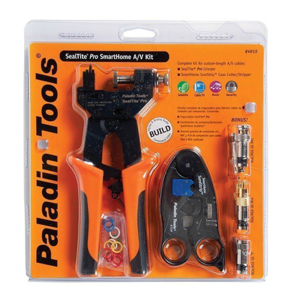 Paladin Tools PT-4915 - набор для установки коннекторов BNC,RCA,TV"F" Paladin Tools PT-4915 - набор для установки коннекторов BNC,RCA,TV"F"