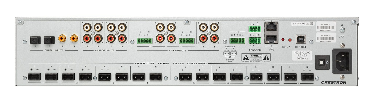 Crestron DM-NAX-8ZSA, 8-зонный потоковый усилитель
