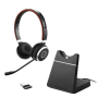 Jabra Evolve 65 SE Link380a MS Stereo Stand (6599-833-399), беспроводная Bluetooth гарнитура с зарядной поставкой 