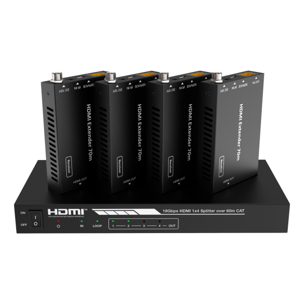 Prestel SP-H2-14T60, HDMI сплиттер 1:4 с поддержкой HDBaseT