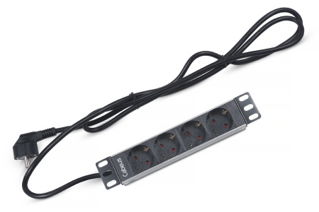 Cabeus, PDU-4P-2EU, блок евророзеток для 10" шкафов, горизонтальный, 4 розетки, 16 A, без выключателя, алюминиевый корпус, шнур 2 м, вилка немецкий стандарт Cabeus, PDU-4P-2EU, блок евророзеток для 10" шкафов, горизонтальный, 4 розетки, 16 A, без выключателя, алюминиевый корпус, шнур 2 м, вилка немецкий стандарт