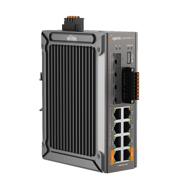 WI-TEK Superic SP3012FM-L2 v3, промышленный коммутатор