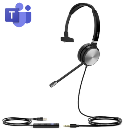 Yealink UH36 Mono Teams, USB гарнитура для компьютера Yealink UH36 Mono Teams, USB гарнитура для компьютера