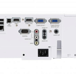 Трехчиповый 3LCD-проектор 5000 ANSI лм (встроенная несменная линза), WUXGA (1920 x 1200), 16:10, одна лампа, 16.000:1. HDMI x 2. USB. Вес 5,3кг. Белого цвета