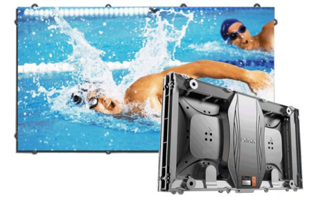 Светодиодный экран для создания видеостен, шаг пикселя 1,9мм, 600 кд/м.кв., угол просмотра 160/160 град., 5000:1, 16:9, фронтальный доступ, 610х343х71мм, 7,5 кг