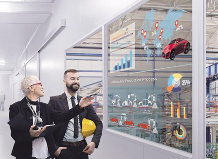 Прозрачный OLED-дисплей, 55", FHD, прозрачность 38% Прозрачный OLED-дисплей, 55", FHD, прозрачность 38%