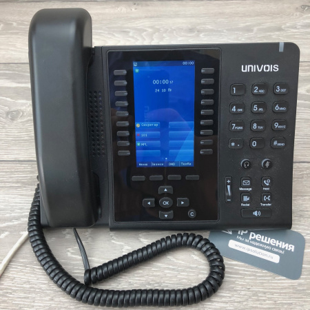 UNIVOIS U6S, IP-телефон, 8 SIP аккаунтов, POE, Bluetooth, 1Гб порт
