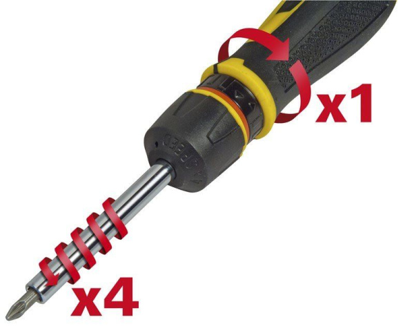 Stanley 0-69-236 - Отвертка FATMAX® HI-SPEED с храповым механизмом с передачей 4:1 Stanley 0-69-236 - Отвертка FATMAX® HI-SPEED с храповым механизмом с передачей 4:1